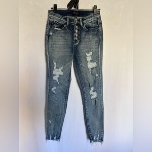 Judy Blue Destroyed Skinny Fit Jeans Size 26